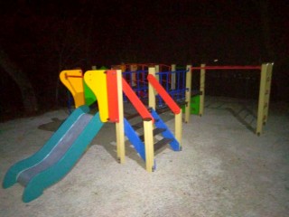 Детский игровой комплекс Литл Непоседа ДИО с горкой и скалолазом